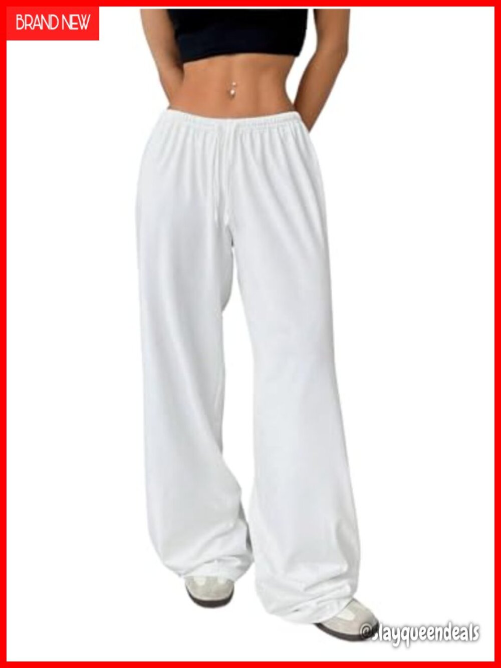Wide Leg Sweatpants Drawstring Waist Casual Loose Baggy Workout Pants